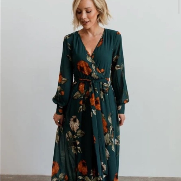 BalticBorn Dresses & Skirts - BalticBorn Lydia maxi dress in deep tops floral